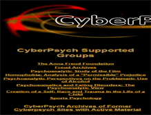 Tablet Screenshot of cyberpsych.org
